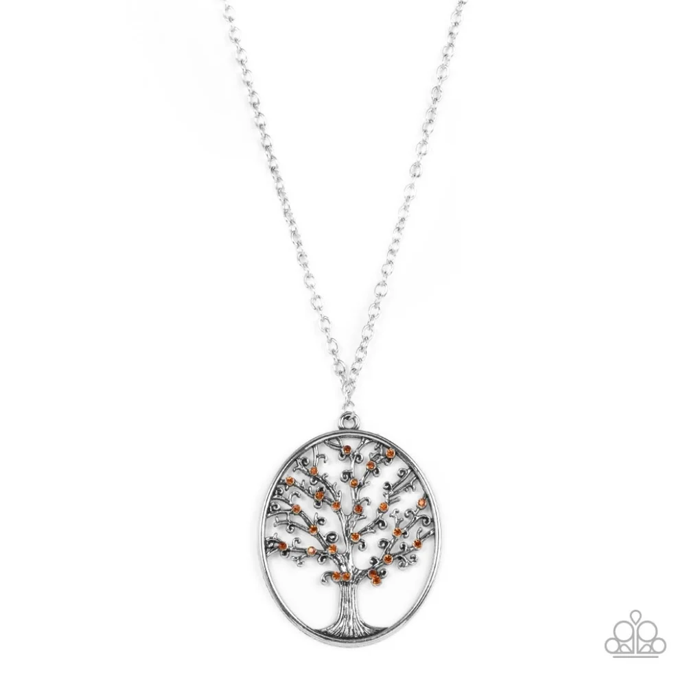 3+/$5 ea. Necklace Autumn ABUNDANCE Brown Tree of life Longer Length - Picture 1 of 2